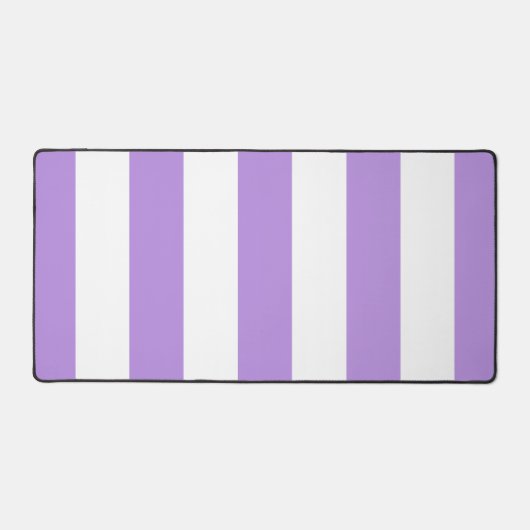 Lila Streifen, weiße Streifen, Streifenmuster Schreibtischunterlage (Vorderseite)