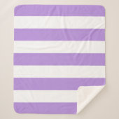 Lila Streifen, weiße Streifen, Streifenmuster Sherpadecke (Vorderseite)