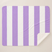 Lila Streifen, weiße Streifen, Streifenmuster Sherpadecke (Vorderseite (Horizontal))