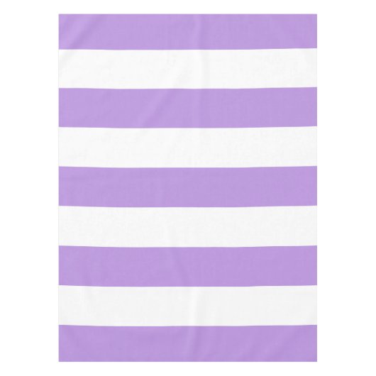 Lila Streifen, weiße Streifen, Streifenmuster Tischdecke (Vorderseite)
