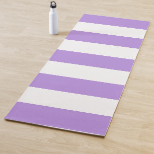 Lila Streifen, weiße Streifen, Streifenmuster Yogamatte