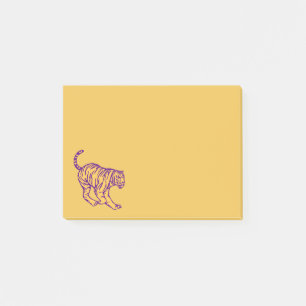Lila Streifen Wild Cat Tiger Illustration Post-it Klebezettel
