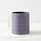 Lila Streifen Zweifarbige Tasse (Vorderseite Links)