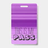 Lila Streifengrafikhalle Ausweis (Rückseite)