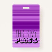 Lila Streifengrafikhalle Ausweis (Rückseite)