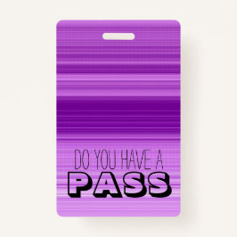 Lila Streifengrafikhalle Ausweis
