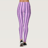 Lila Streifenmuster, rosa und orchid Leggings (Rückseite)