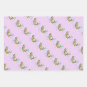 Lila Streifenpapierblätter für Regenbogenpressen Geschenkpapier Set (Vorderseite 3)