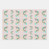 Lila Streifenpapierblätter für Regenbogenpressen Geschenkpapier Set (Vorderseite 2)