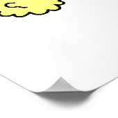 Lila Strichmännchen Cheerleader T - Shirt und Gesc Poster (Ecke)