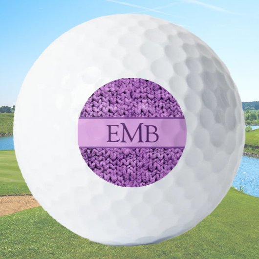 Lila Strick Design kundenspezifische Monogram Lady Golfball