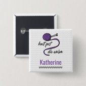 Lila Strick schnell, Die warm Button (Vorne & Hinten)