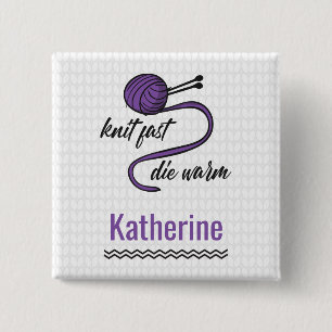 Lila Strick schnell, Die warm Button