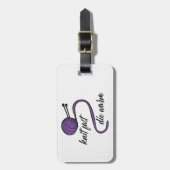 Lila Strick schnell, Die warm Gepäckanhänger (Vorderseite vertikal)