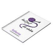 Lila Strick schnell, Die warm Notizblock (Linke Seite)