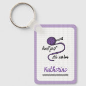 Lila Strick schnell, Die warm Schlüsselanhänger (Vorderseite)