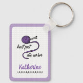 Lila Strick schnell, Die warm Schlüsselanhänger (Rückseite)