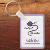 Lila Strick schnell, Die warm Schlüsselanhänger (Vorderseite)