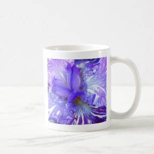 Lila Strickende Iris-Tasse Kaffeetasse