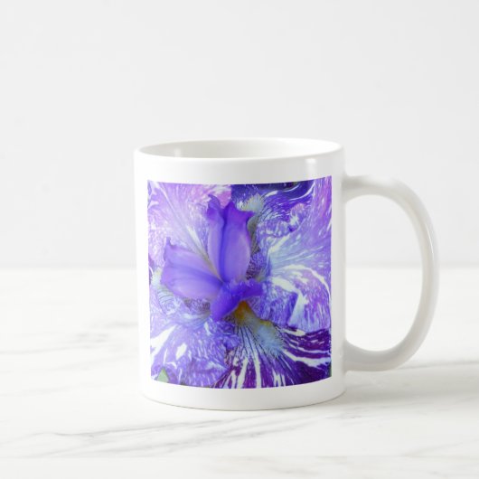 Lila Strickende Iris-Tasse Kaffeetasse (Rechts)