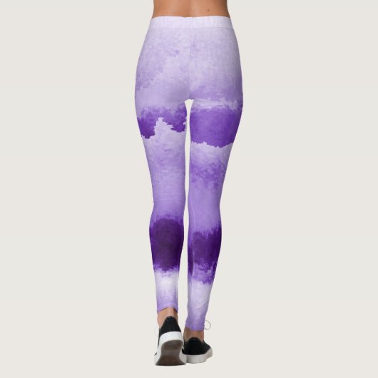 Lila Strickfarbene Leggings (Rückseite)