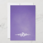 Lila String Lights 21. Geburtstag Party Einladung (Rückseite)