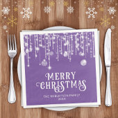 Lila String Lights Party Serviette