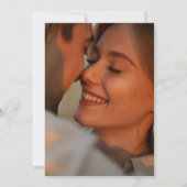 Lila String Lights Script Foto Hochzeit Einladung (Rückseite)