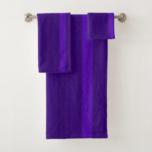 Lila Strip Bath Handtuch Set