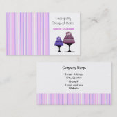 Lila Strip Designer Visitenkarte (Vorne/Hinten)