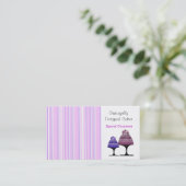 Lila Strip Designer Visitenkarte (Stehend Vorderseite)