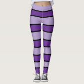 Lila Strip-Leggings Leggings (Vorderseite)