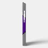 LILA STRIP & Monogramm-Gehäuse Case-Mate iPhone Hülle (Rückseite / Links)