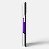 LILA STRIP & Monogramm-Gehäuse Case-Mate iPhone Hülle (Rückseite / Rechts)