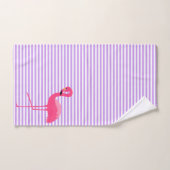 LILA STRIPE FLAMINGO BADEZIMMER TOWEL SET (Handtuch)