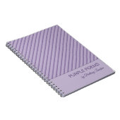 Lila Stripes Muster Personalisiertes Notebook Notizblock (Rechte Seite)