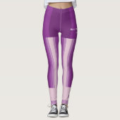 Lila Stripteam/Club-Leggings mit Fake Shorts Leggings (Vorderseite)