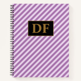Lila Striptester-Notebook mit benutzerdefinierten Notizblock