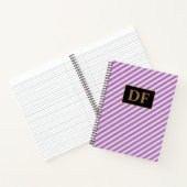 Lila Striptester-Notebook mit benutzerdefinierten Notizblock (Innenseite)