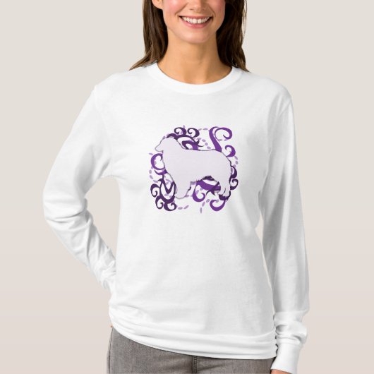 Lila Strudel-Australier-Schäfer T-Shirt (Vorderseite)