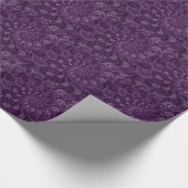 Lila Strudel-Fraktal-Kunst-Muster Geschenkpapier (Ecke)