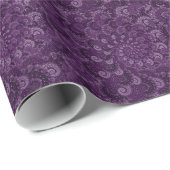 Lila Strudel-Fraktal-Kunst-Muster Geschenkpapier (Rolleneckpunkt)