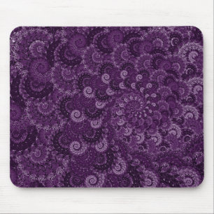 Lila Strudel-Fraktal-Muster Mousepad