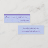 Lila Strudel-Frühlings-Visitenkarte Mini Visitenkarte (Vorne/Hinten)