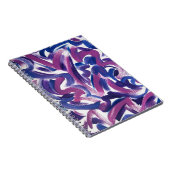 Lila Strudel-Hand gemalte abstrakte Brushstrokes Notizblock (Rechte Seite)