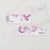 Lila Strudel Mini Visitenkarte (Vorne/Hinten)