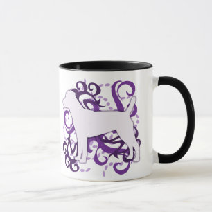 Lila Strudel Patterdale Terrier Tasse