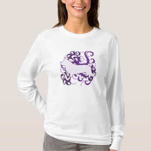 Lila Strudel-Wolljacken-WaliserCorgi T-Shirt