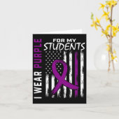 Lila Studierende Special Ed Teacher Epilepsy Aware Karte (Gelbe Blume)