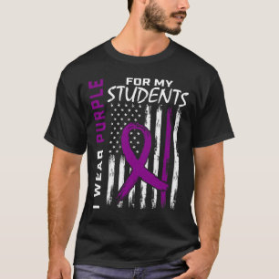 Lila Studierende Special Ed Teacher Epilepsy Aware T-Shirt